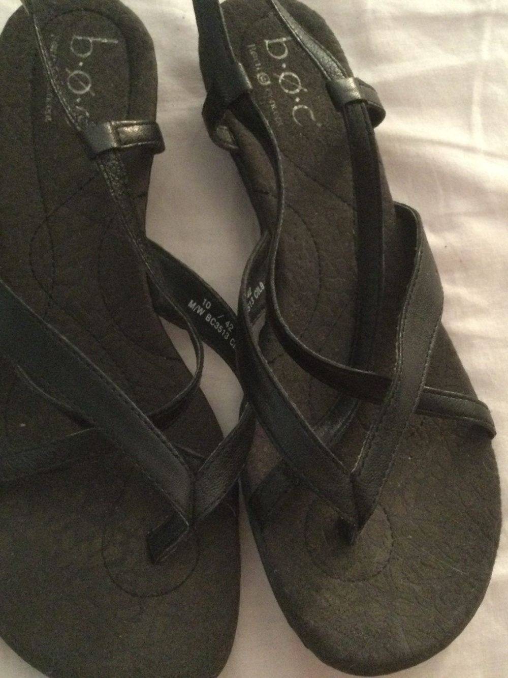 Boc Black Leather Sandals 11